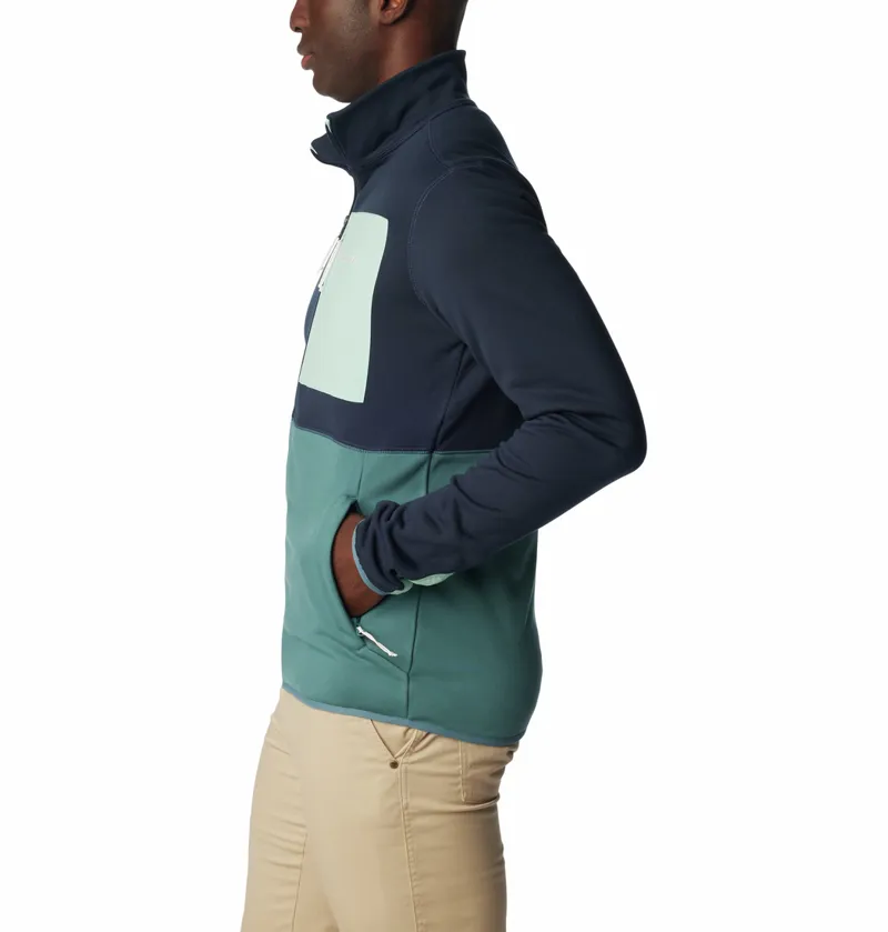 Columbia Hike Full Zip Technical Fleece in Collegiate Navy / Cloudburst Spray-2