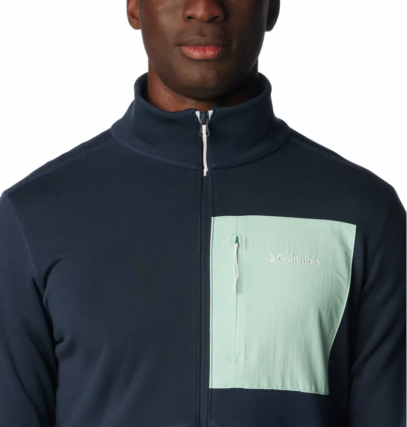 Columbia Hike Full Zip Technical Fleece in Collegiate Navy / Cloudburst Spray-4