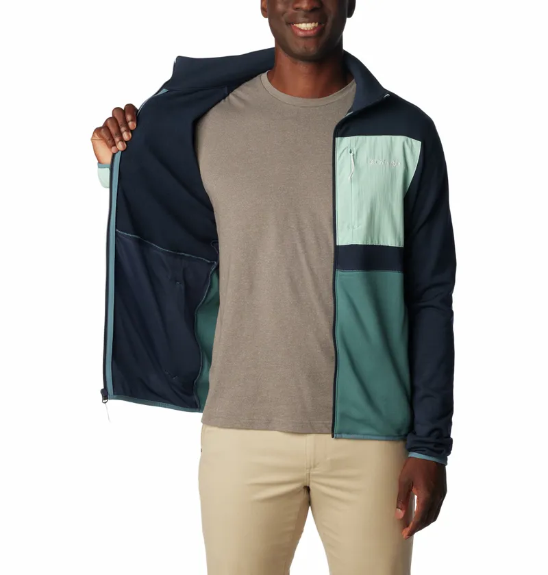 Columbia Hike Full Zip Technical Fleece in Collegiate Navy / Cloudburst Spray-1