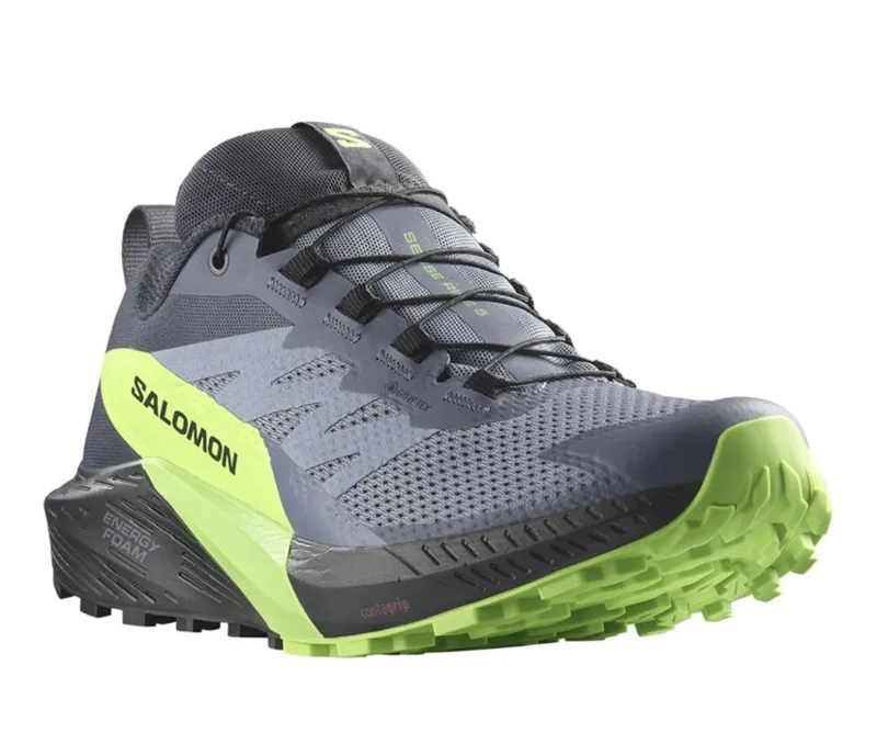 Salomon Sense Ride 5 Gore-Tex Waterproof Trail Shoe in Flint/Black-4