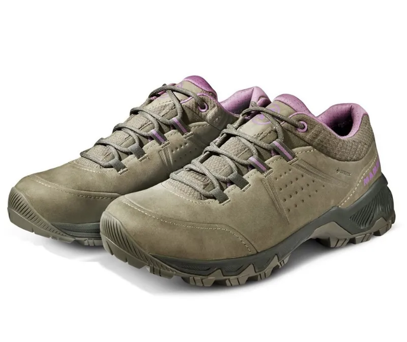 Mammut Nova IV Low GTX Womens Hiking Shoes in Iguana-Grape-2