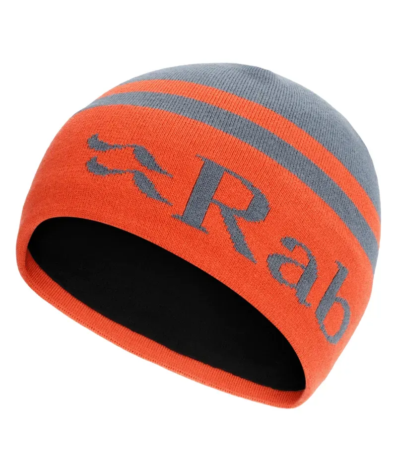 Rab Logo Band Beanie in Orion Blue/Red Grapefruit