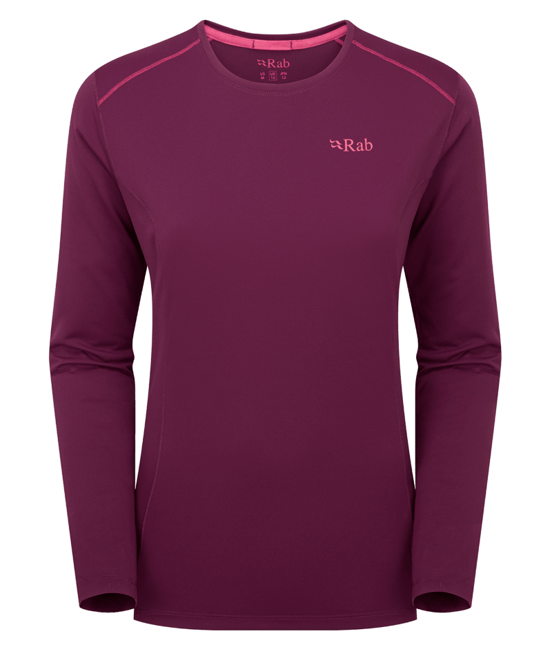 Rab Force Long Sleeve Women's T-shirt in Mulberry