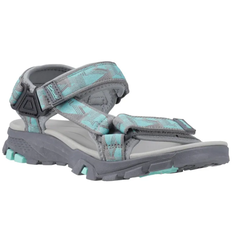 COTSWOLD Women's Stanton Walking Sandal in Grey/Turquoise