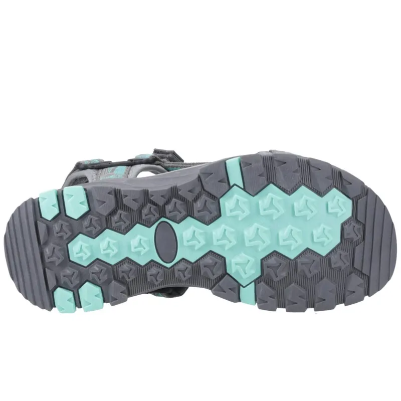 COTSWOLD Women's Stanton Walking Sandal in Grey/Turquoise-2