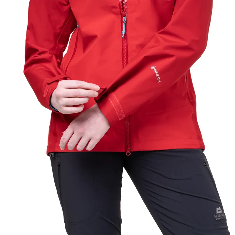 MOUNTAIN EQUIPMENT Women's Saltoro Gore-Tex Waterproof Jacket in Imperial Red-4