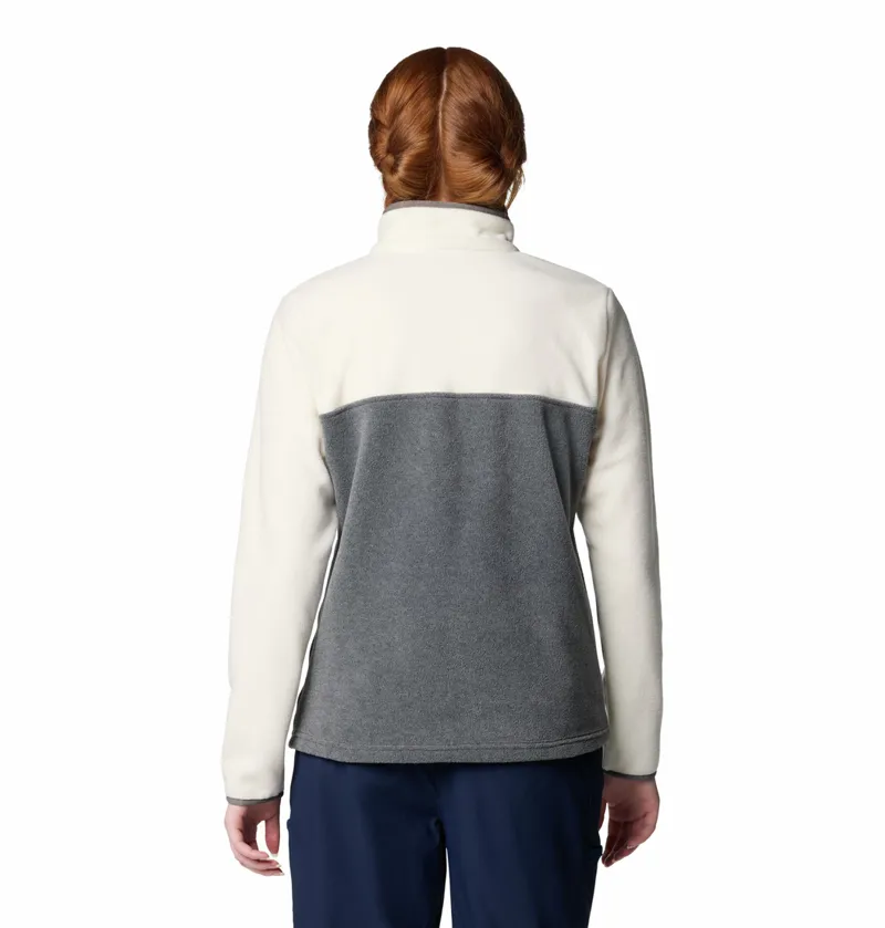 Columbia Women's Benton Springs 1/2 Snap Pullover in City Grey Heather/Chalk-2