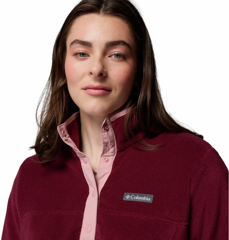 COLUMBIA WOMEN'S Benton Springs Half Snap Fleece in Rich Wine / Eraser Pink-1
