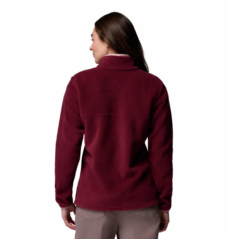 COLUMBIA WOMEN'S Benton Springs Half Snap Fleece in Rich Wine / Eraser Pink-2