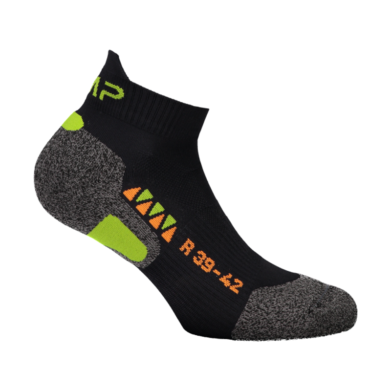 CMP Skin Life Low sock in Black / Energy Green