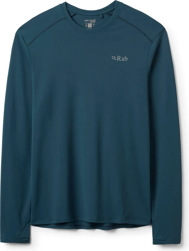 RAB Force Long Sleeve UPF40 T-Shirt in Tempest Blue