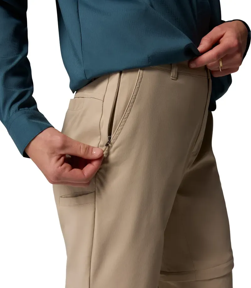 COLUMBIA Women's Leslie Falls Convertible Hiking Pant in Fossil-3