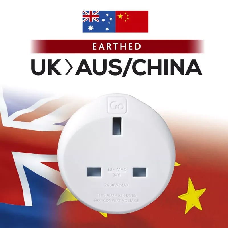 GO TRAVEL UK to Australia / China Travel Adaptor