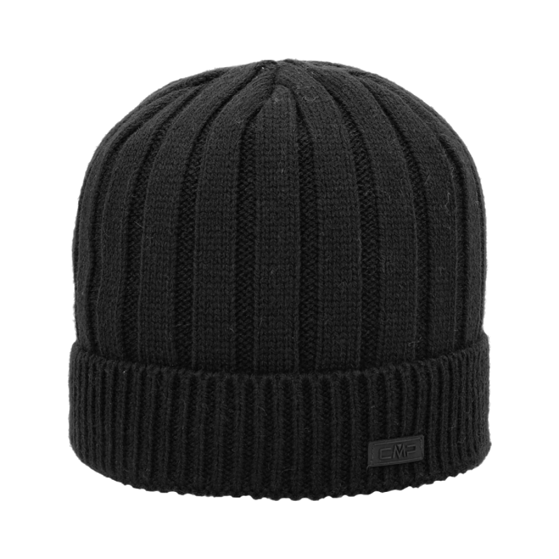 CMP Knitted Hat Fleece Lined in Black