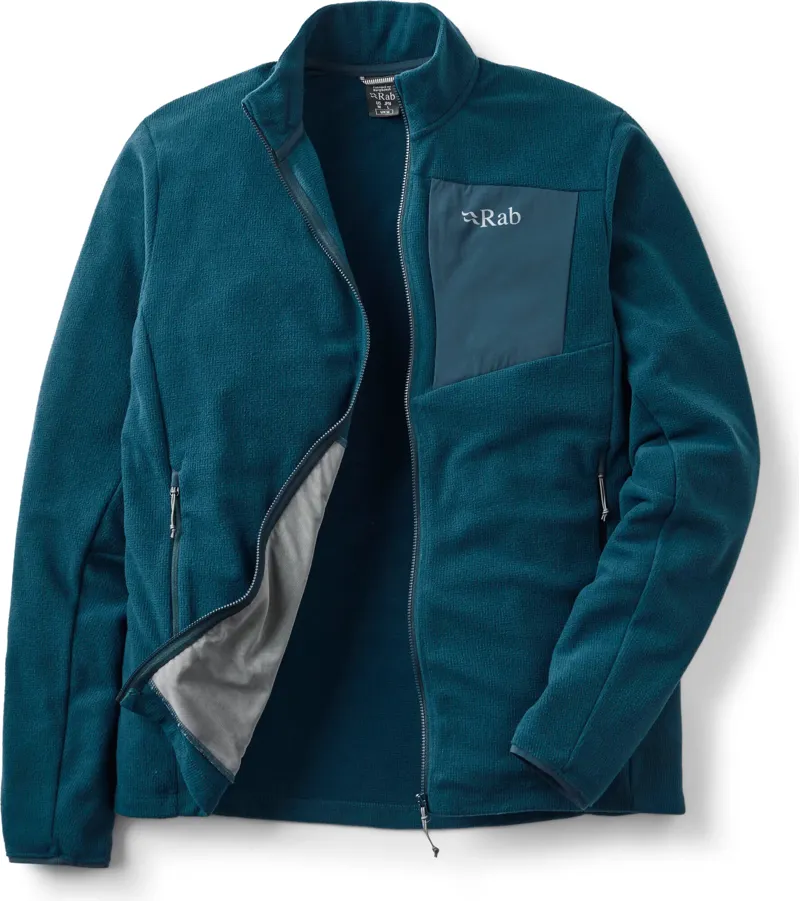 RAB Tecton Lightweight Fleece Jacket in Tempest Blue-1