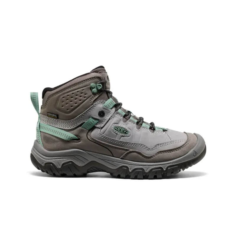 KEEN Women's Targhee IV Mid Waterproof Boot in Alloy/Granite green