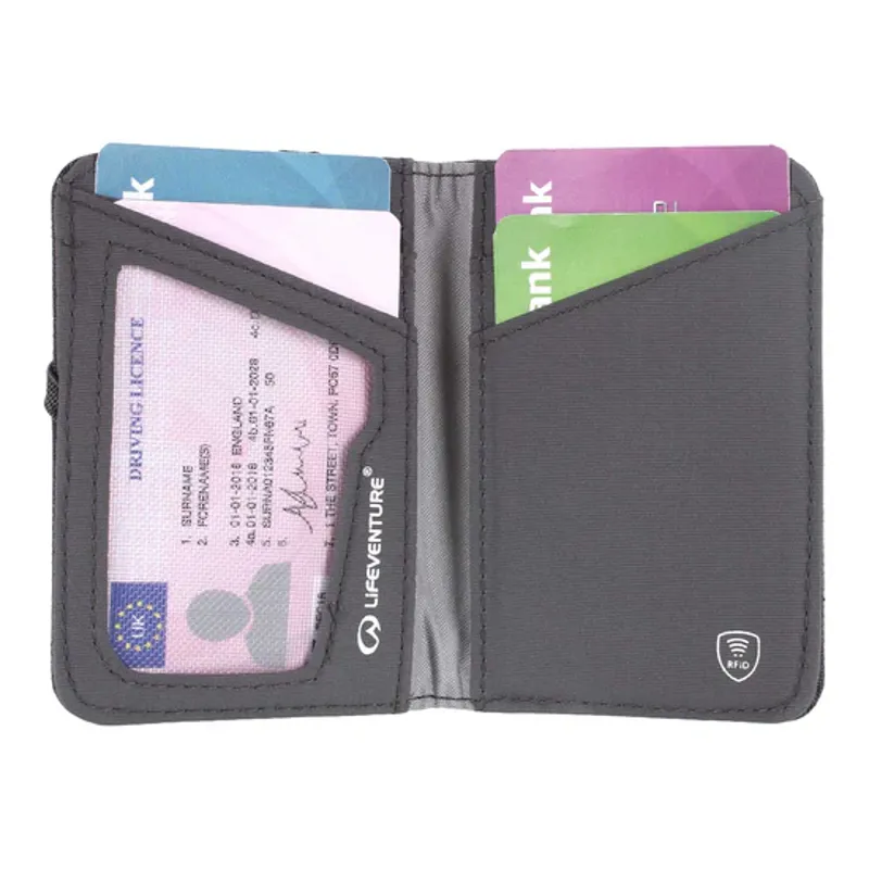 Lifeventure RFID Card Wallet Grey-1