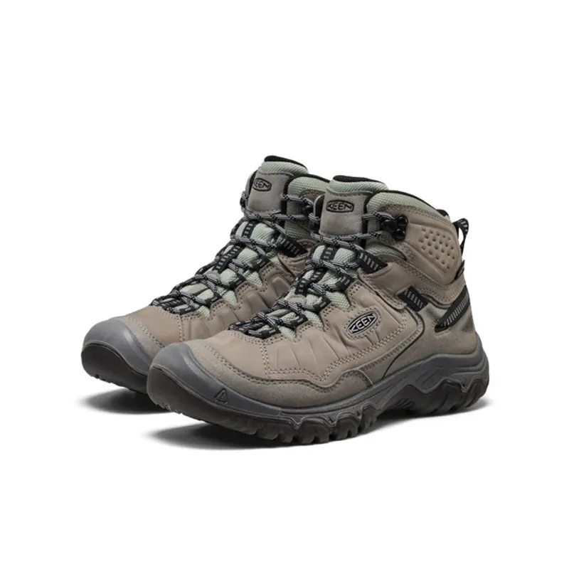 KEEN Women's Targhee IV Mid Waterproof Boot in Grey/Lily Pad-1