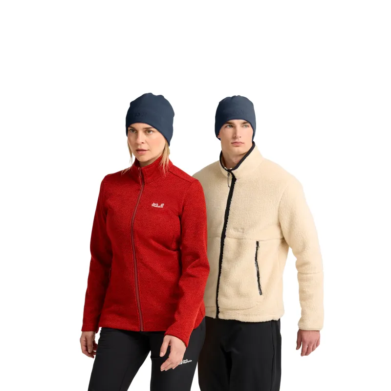 JACK WOLFSKIN Real Stuff Fleece Beanie in Midnight Sky-1