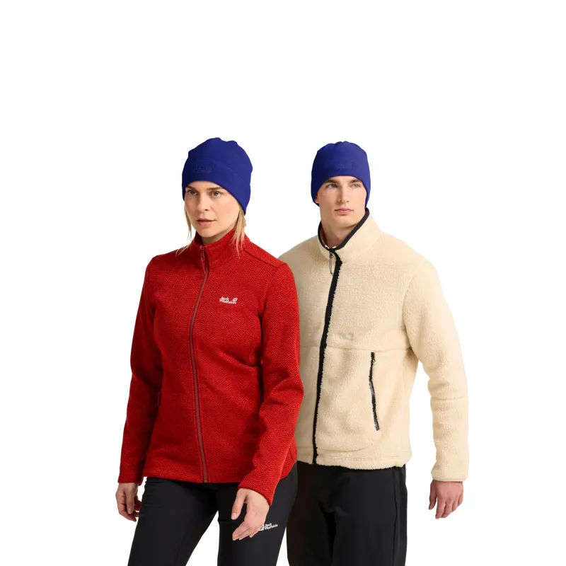 JACK WOLFSKIN Real Stuff Fleece Beanie in Glow Ink-1