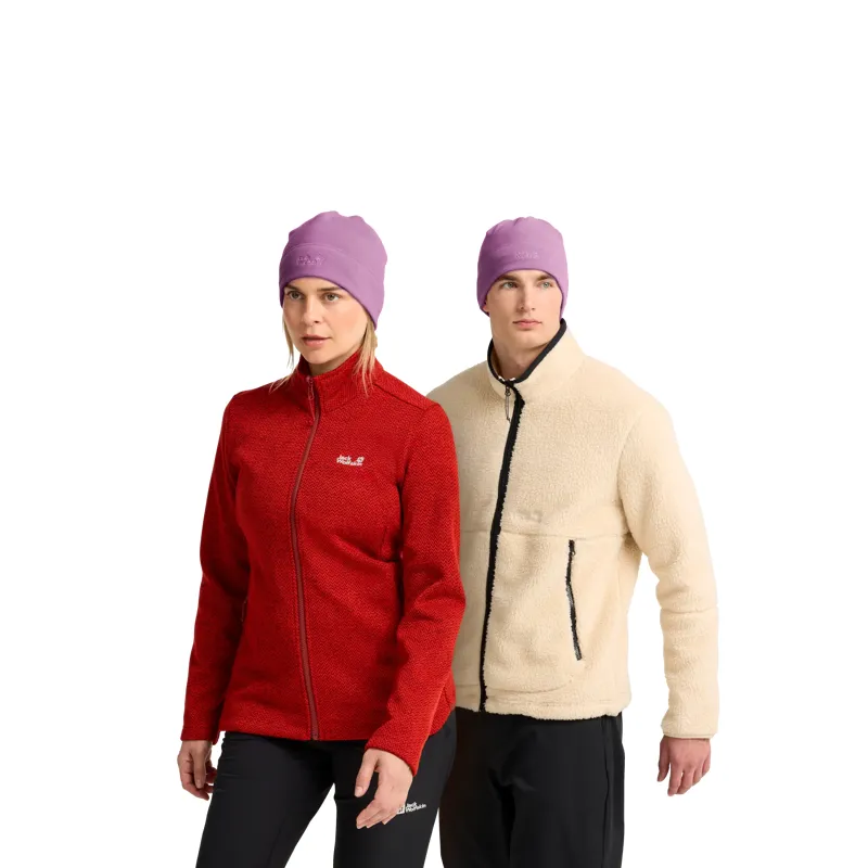 JACK WOLFSKIN Real Stuff Fleece Beanie in Vivid Orchid-1