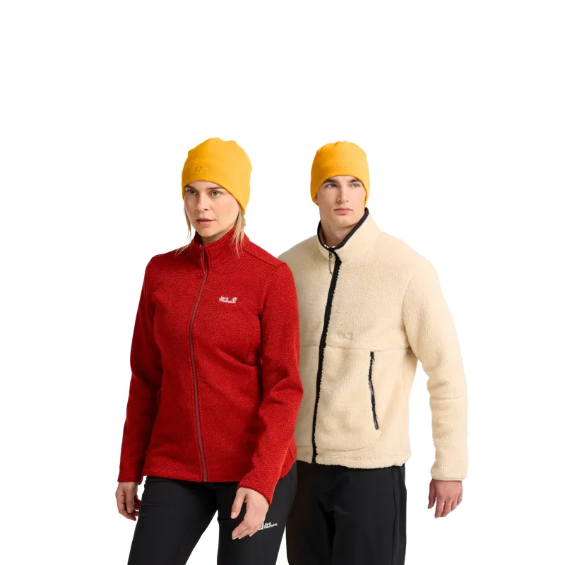 JACK WOLFSKIN Real Stuff Fleece Beanie in Burly Yellow-1