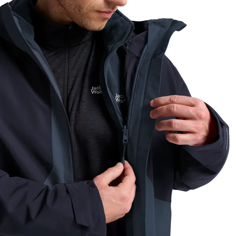 JACK WOLFSKIN Stonetrail 3in1 Waterproof Jacket in Midnight Sky-7