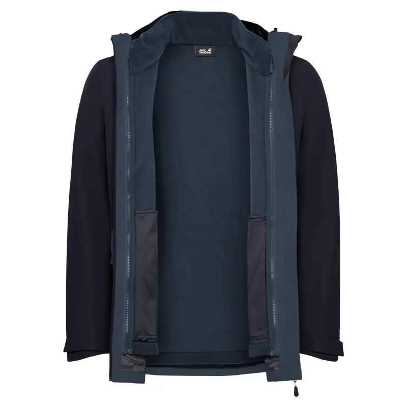 JACK WOLFSKIN Stonetrail 3in1 Waterproof Jacket in Midnight Sky-3