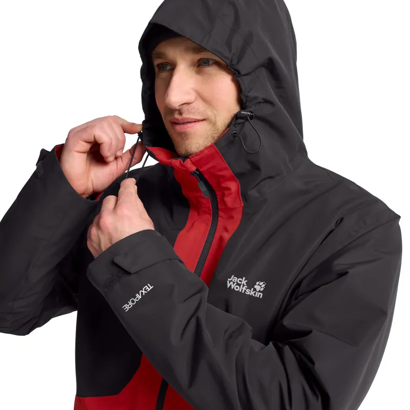 JACK WOLFSKIN Stonetrail 3in1 Waterproof Jacket in Siren Red-6
