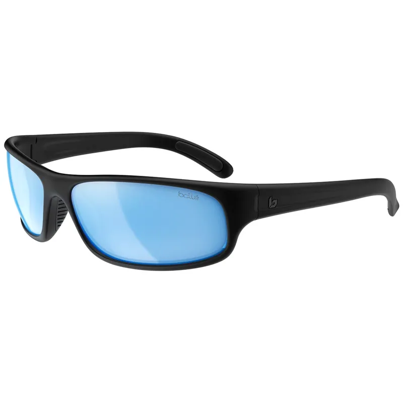 BOLLE Anaconda Black Matt Sky Blue Polarized Sunglasses