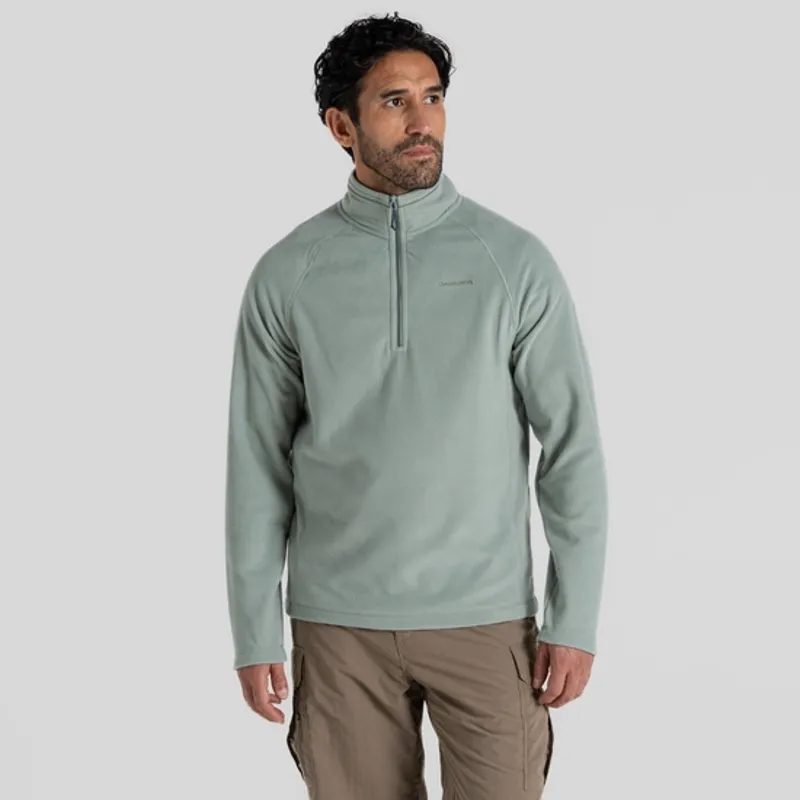 CRAGHOPPERS Corey IV Half Zip Micro Fleece in Soft Sage
