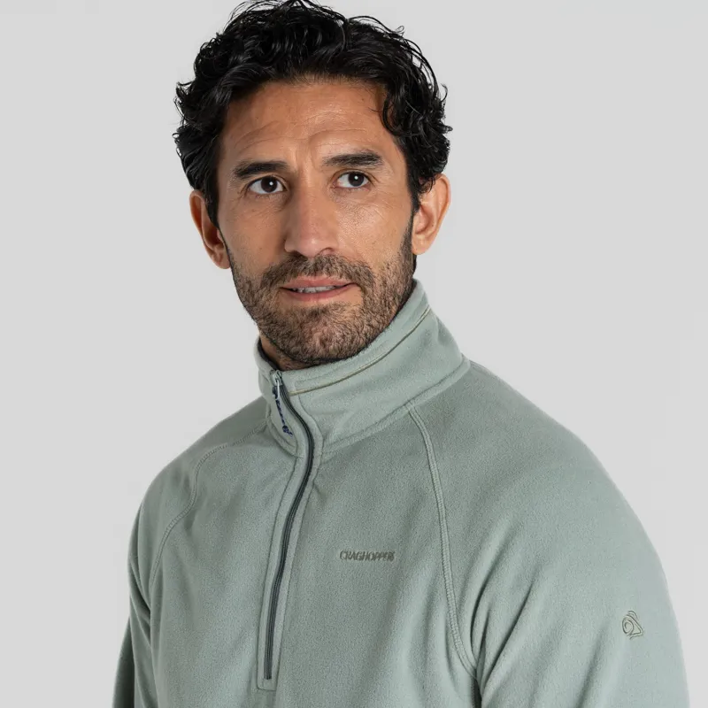 CRAGHOPPERS Corey IV Half Zip Micro Fleece in Soft Sage-2