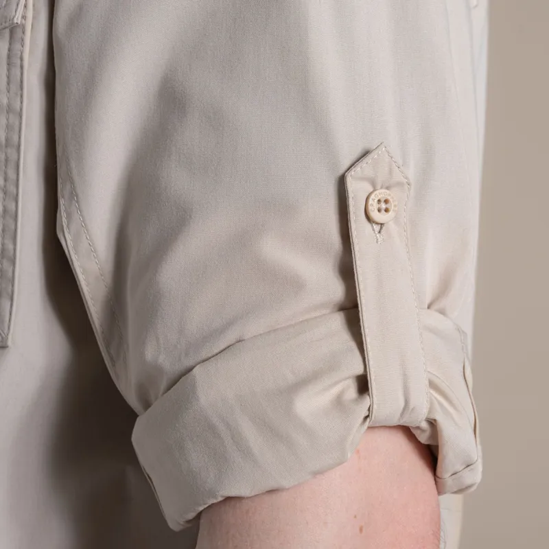 CRAGHOPPERS Kiwi Long Sleeve Trekking Shirt in Oatmeal-3