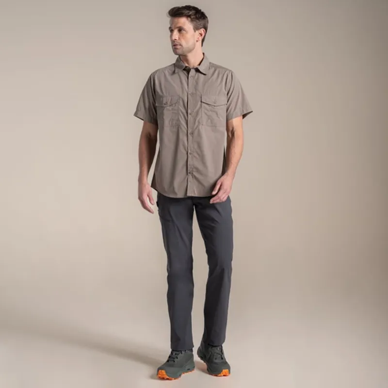 CRAGHOPPERS Kiwi Short Sleeve Shirt in Pebble-2