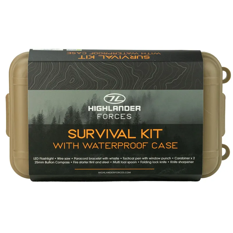 HIGHLANDER Survival Kit with waterproof case-3