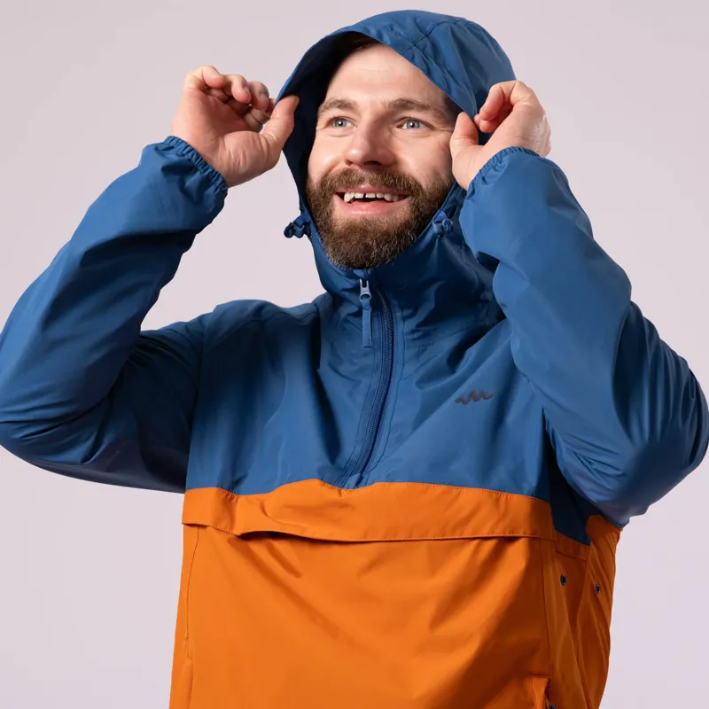 MAC IN A SAC Nomad Waterproof Kagoul in Blue/Burnt Orange-1