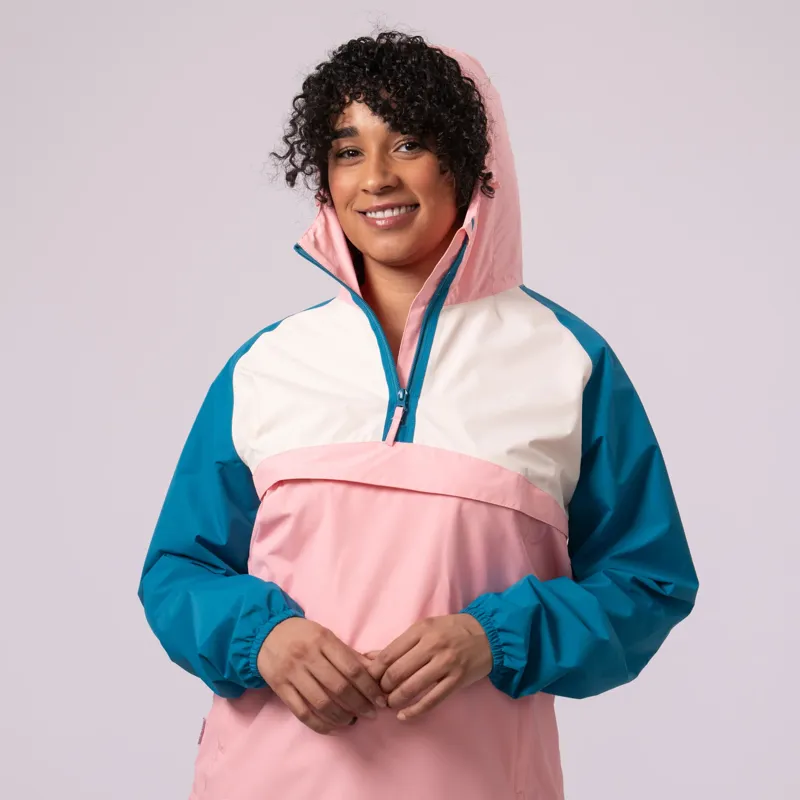 MAC IN A SAC Nomad Women's Waterproof Kagoul in Teal/Pink-4