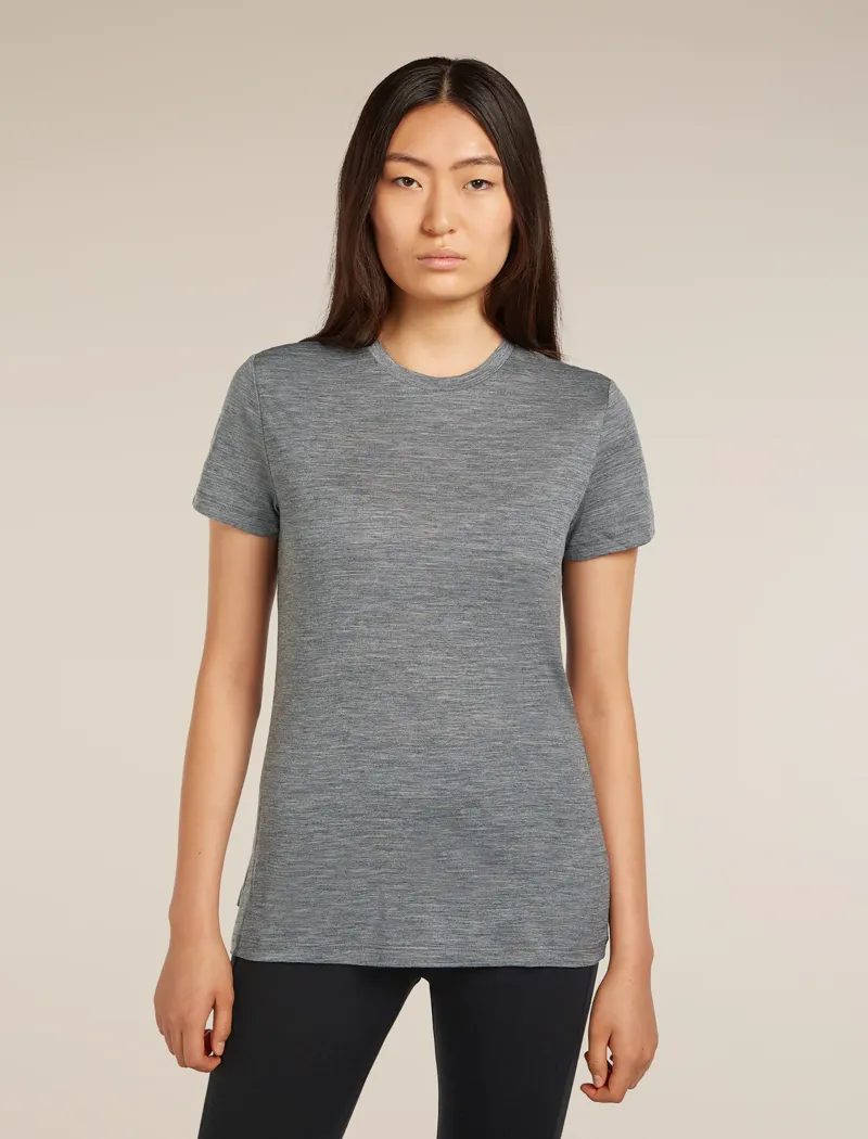 ICEBREAKER Women's Merino 150 Tech Lite T-Shirt in Gritstone Heather