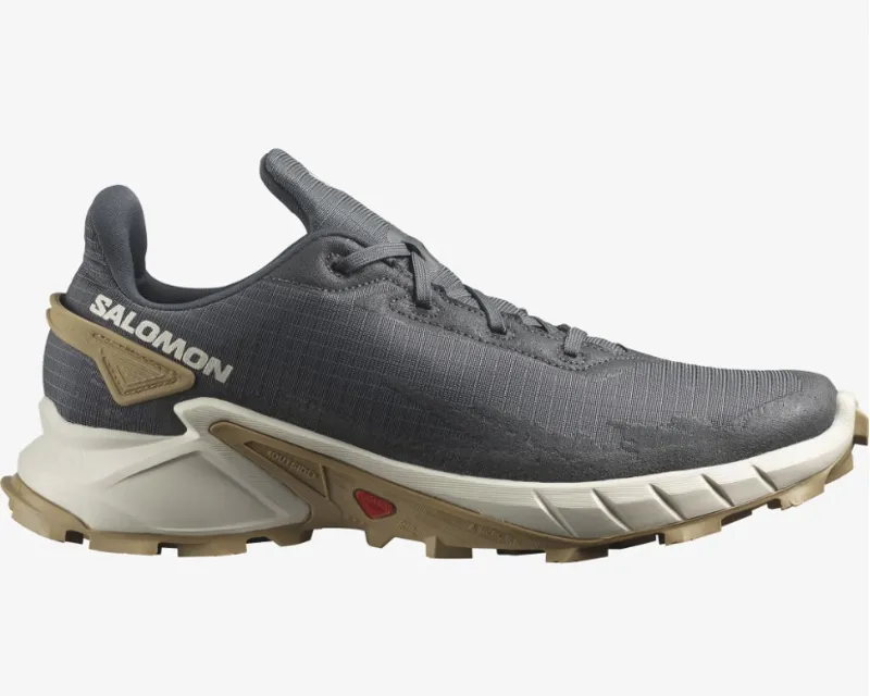 Salomon Alphacross 4 Trail Running Shoe in Ebony/Rainy days/phantom