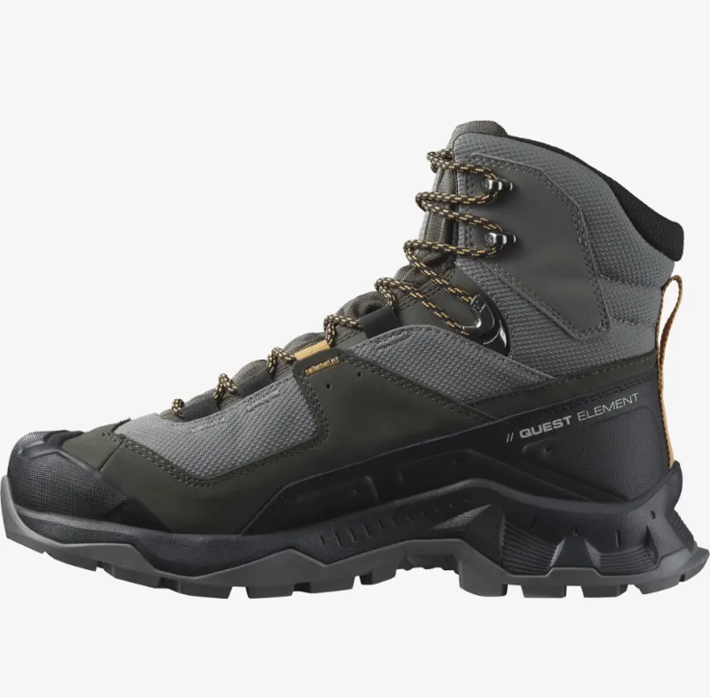 Salomon Quest Element Gore-Tex Waterproof Hiking Boots in Pewter/Belu/Buck-4