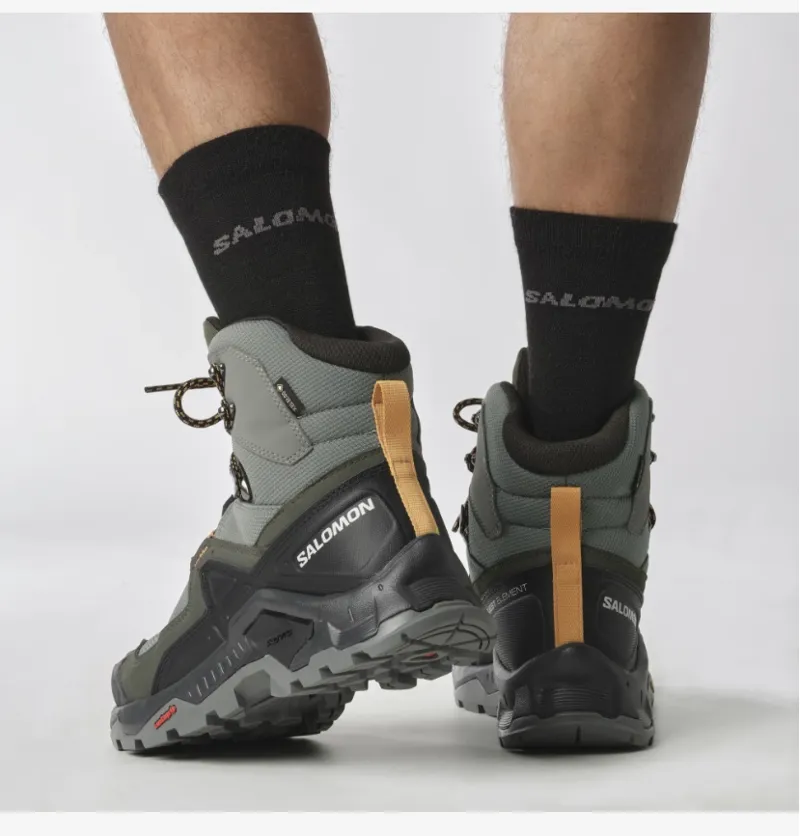 Salomon Quest Element Gore-Tex Waterproof Hiking Boots in Pewter/Belu/Buck-7