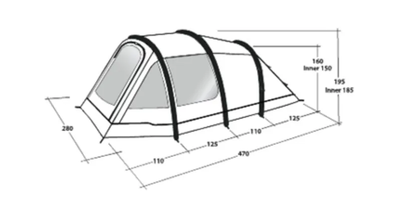 Outwell Tent Starhill 4 Air family tent-1