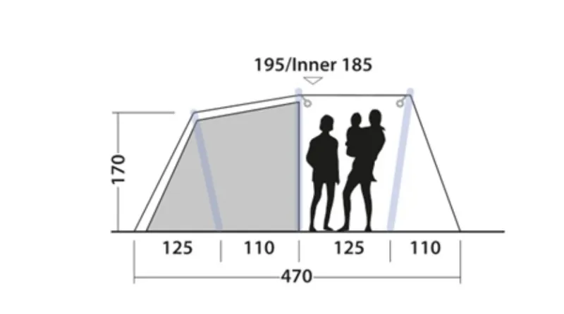 Outwell Tent Starhill 4 Air family tent-3