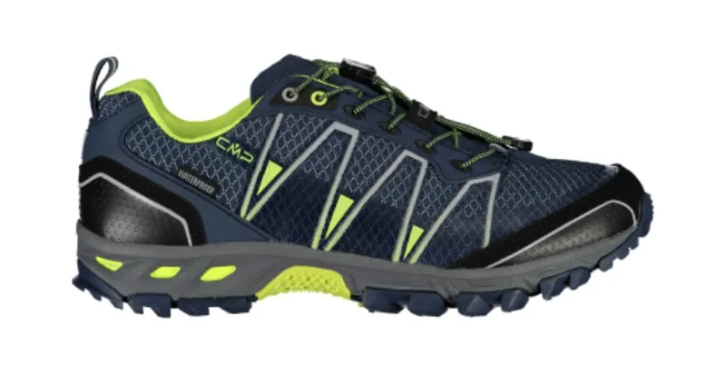 CMP Altak Trail Waterproof Trail Running shoe in Blue ink/Yellow Fluo
