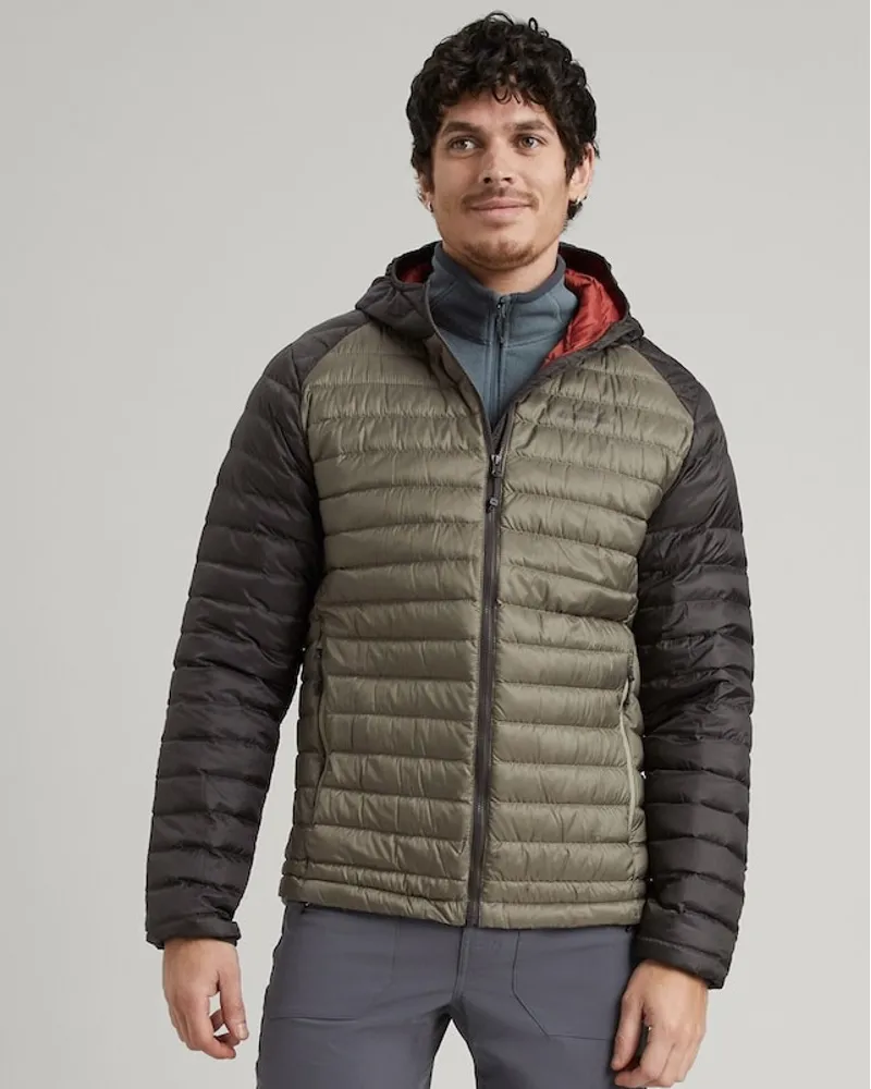 Kathmandu Heli R Hooded Down Jacket in Beech/Dark