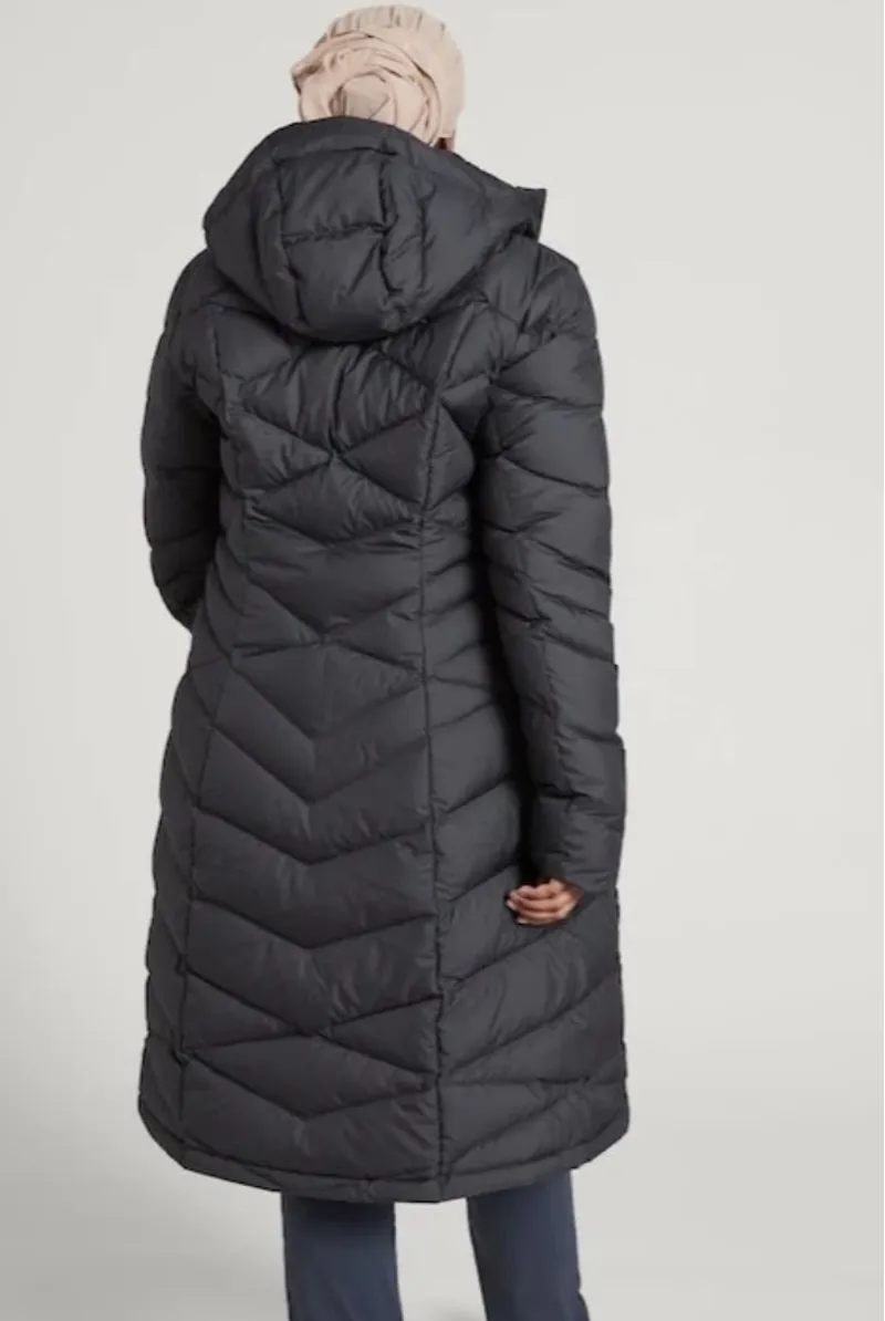 Kathmandu Winterburn Women's long down jacket in Black-1