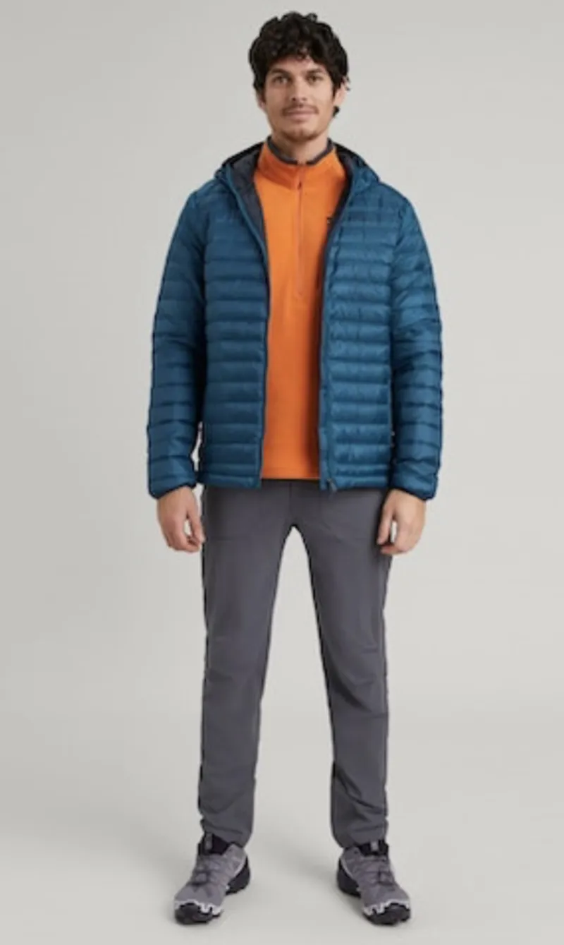 Heli R Hooded Down Jacket in Undertow-1