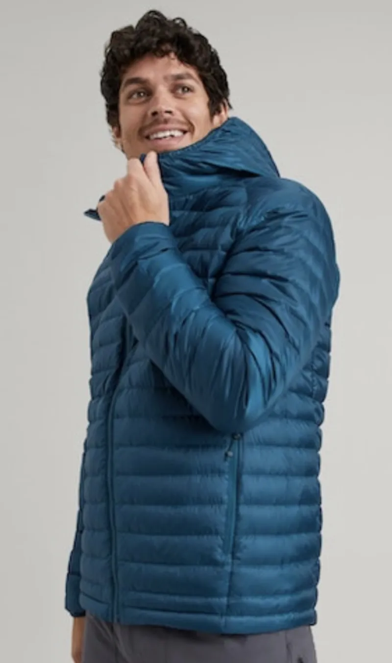 Heli R Hooded Down Jacket in Undertow-2