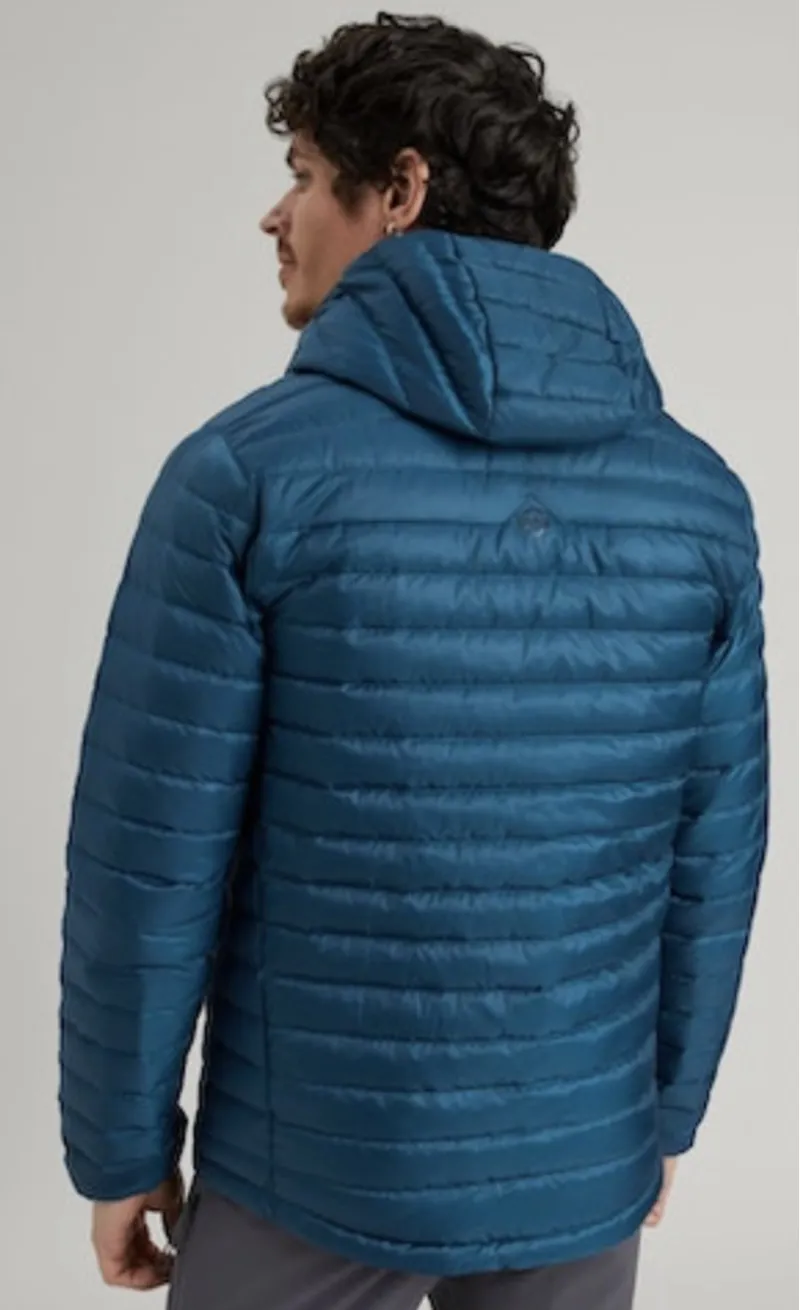 Heli R Hooded Down Jacket in Undertow-3
