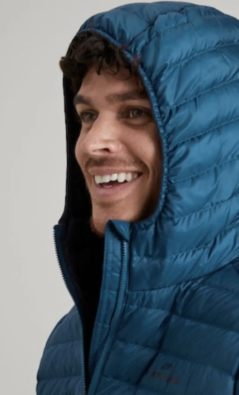 Heli R Hooded Down Jacket in Undertow-4